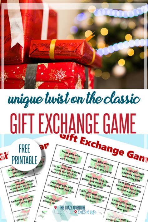 Unique Gift Exchange Game – Free Printable Included.
